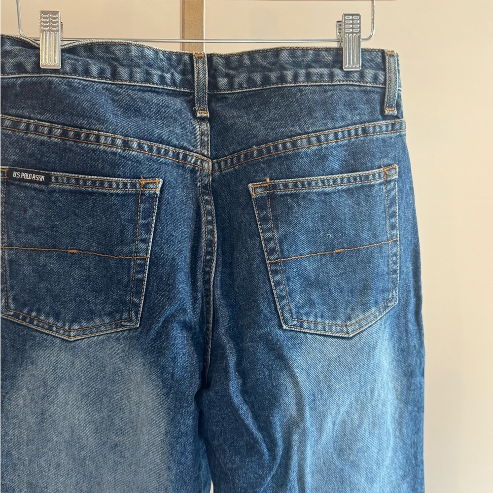 Vintage U.S. Polo Assn. Women’s 9/10 Bootcut Jeans | Y2K Thick 100% Cotton Denim - Picture 5 of 8